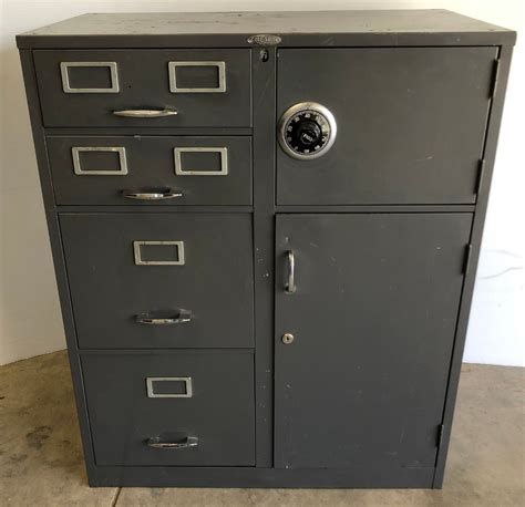 vintage cole steel file cabinet with safe|old cole filing cabinets.